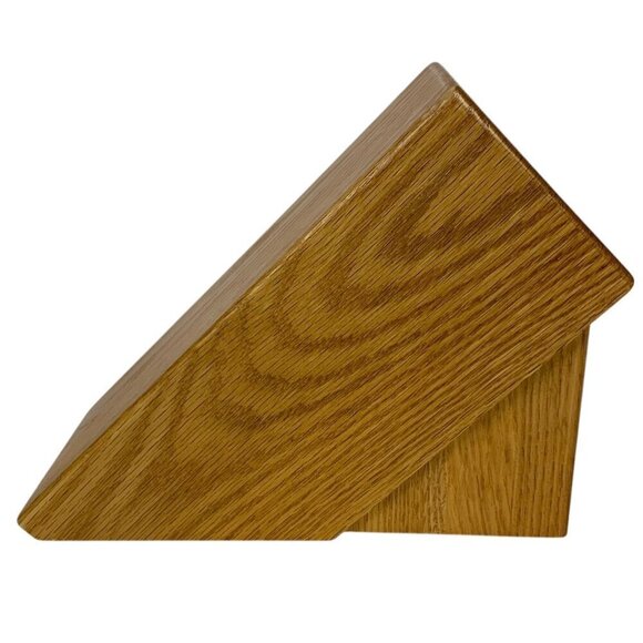 Cutco Honey Oak Wood 4-Slot Knife Block Kitchen Storage Organizer Made in USA - Picture 5 of 7